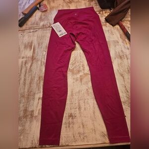 NWT size 6 dark pink Lululemon Align HR tight.